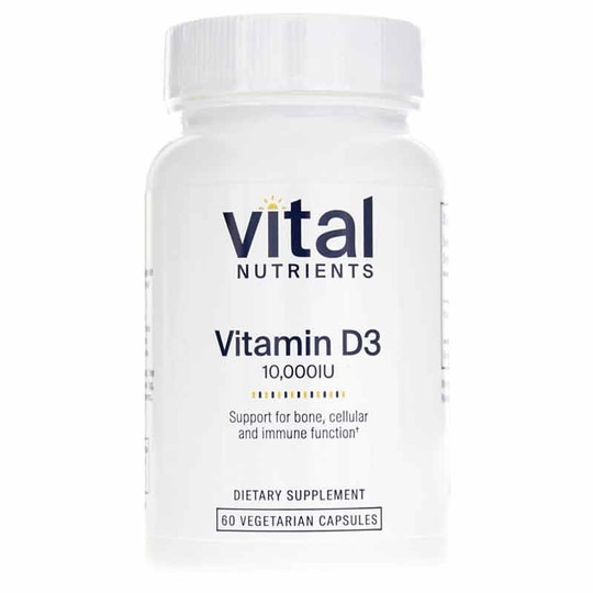 Vitamin D3 10000 IU, 60 Veg Capsules, VTN