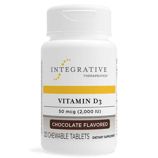 Vitamin D3 50 Mcg (2000 IU) Chocolate Flavor, 120 Chewables, INT