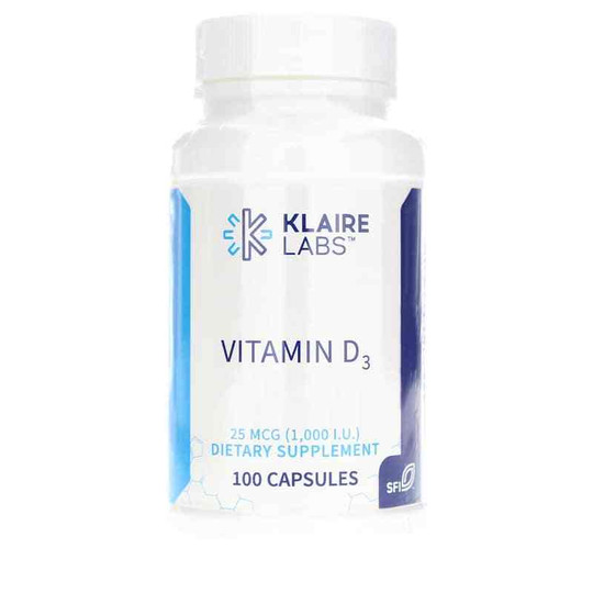 Vitamin D3 25 Mcg, 100 Capsules, KL