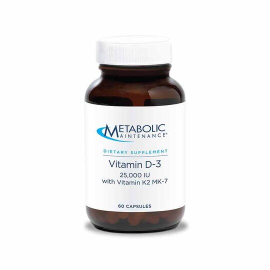 Vitamin D3 25,000 IU with K2 and M7, 60 Capsules, MTM