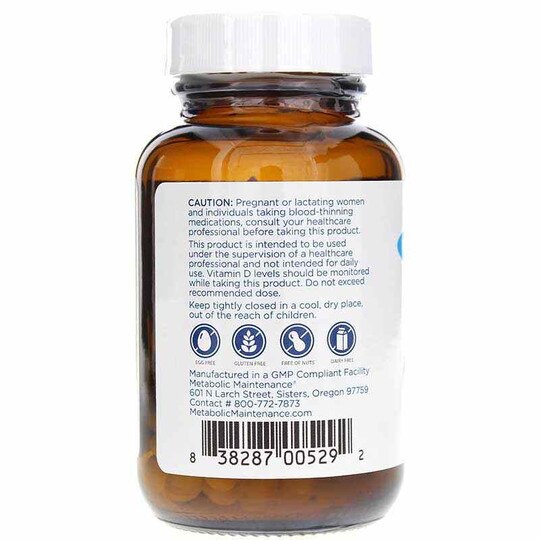 Vitamin D3 25,000 IU with K2 and M7, 60 Capsules, MTM