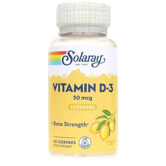 Vitamin D3 50 Mcg Lemon Flavor, 60 Lozenges, SLR
