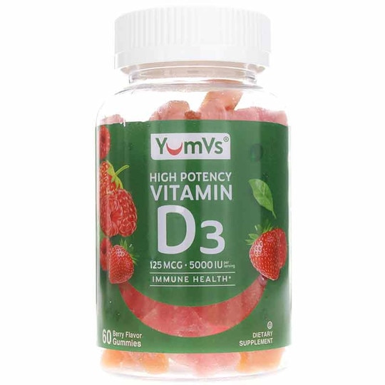 Vitamin D3, 5000 IU, 60 Jellies, YUM