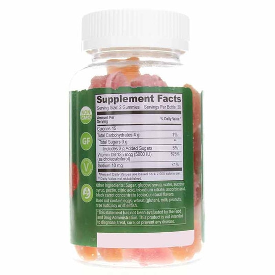 Vitamin D3, 5000 IU, 60 Jellies, YUM