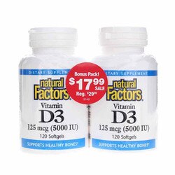 Vitamin D3 125 Mcg (5000 IU) Bonus Pack 1