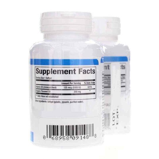 Vitamin D3 125 Mcg (5000 IU) Bonus Pack, 120 Softgels, NF