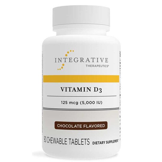 Vitamin D3 125 Mcg (5000 IU) Chocolate Flavor, 90 Chewables, INT