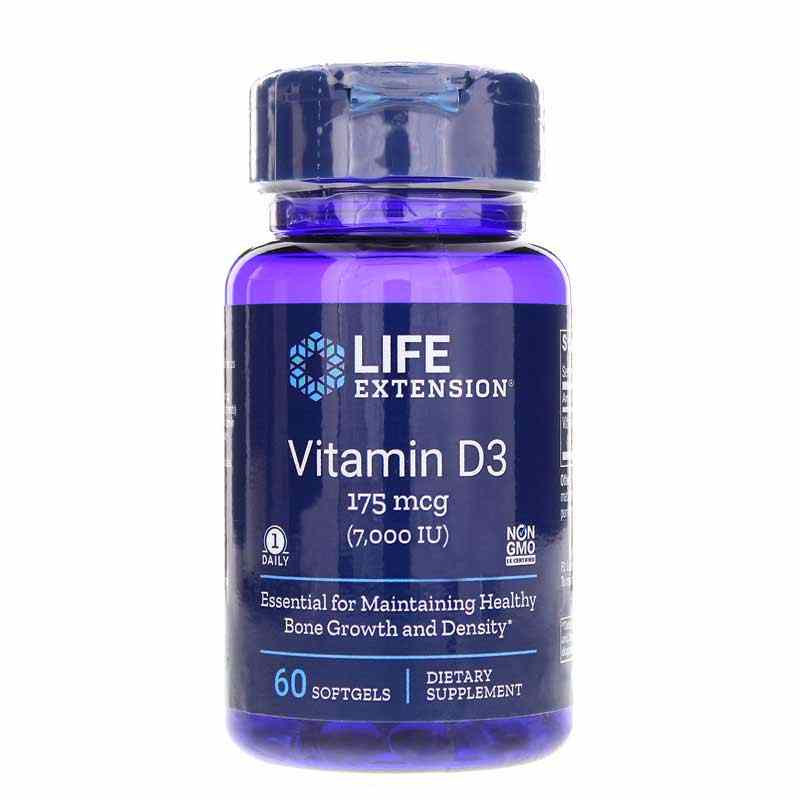 Vitamin D3 175 Mcg (7000 IU), Life Extension