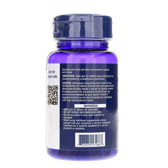 Vitamin D3 175 Mcg (7000 IU), 60 Softgels, LFE