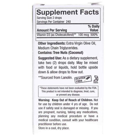 Vitamin D3 Drops, .5 Oz, NAN