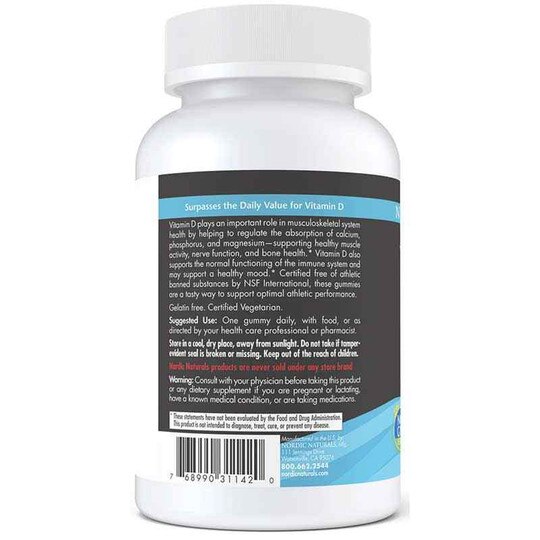 Vitamin D3 Gummies Sport, 120 Gummies, NRN