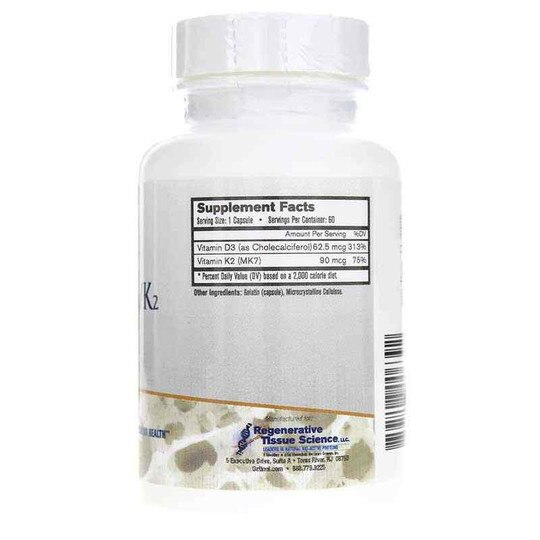 Vitamin D3/K2 Advanced, 60 Capsules, ZYCL