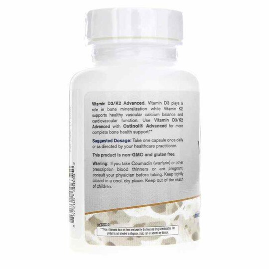 Vitamin D3/K2 Advanced, 60 Capsules, ZYCL