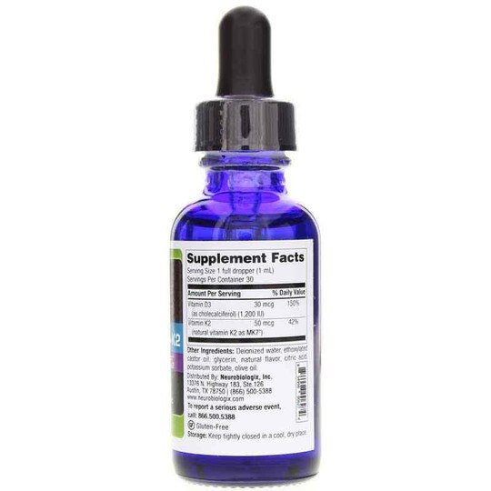Vitamin D3 + K2 Liquid, 1 Oz, NBX