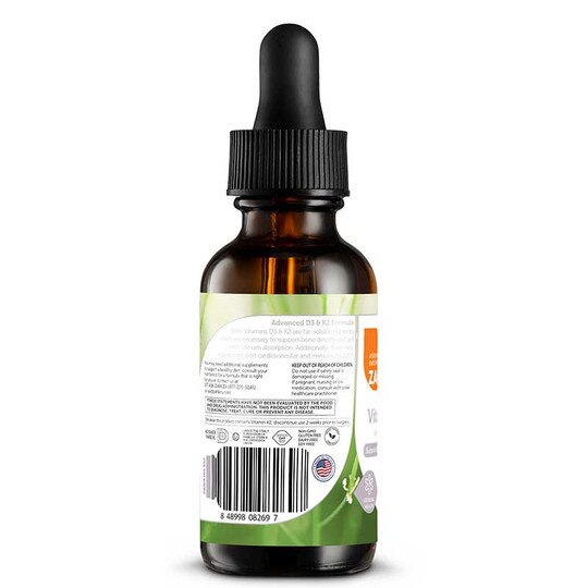 Vitamin D3 & K2, 1 Oz, ZHL