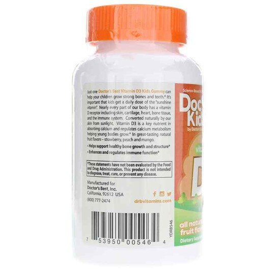 Vitamin D3 Kids Gummies 25 Mcg, 60 Gummies, DRB