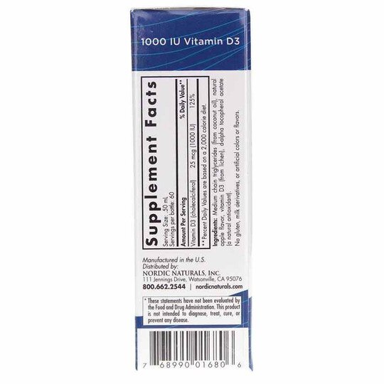 Vitamin D3 Vegan Liquid, 1 Oz, NRN
