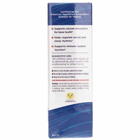 Vitamin D3 Vegan Liquid, 1 Oz, NRN