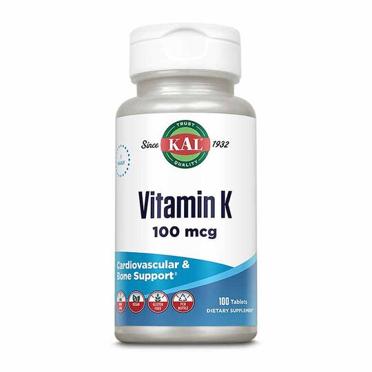 Vitamin K 100 Mcg, 100 Tablets, KAL