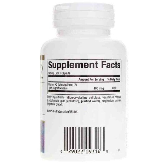 Vitamin K2 100 Mcg, 90 Veg Capsules, BCN