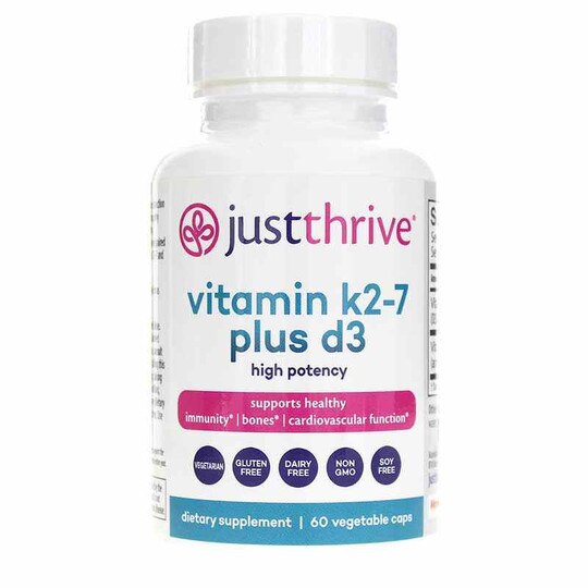Vitamin K2-7 Plus D3, 60 Veg Capsules, JTH
