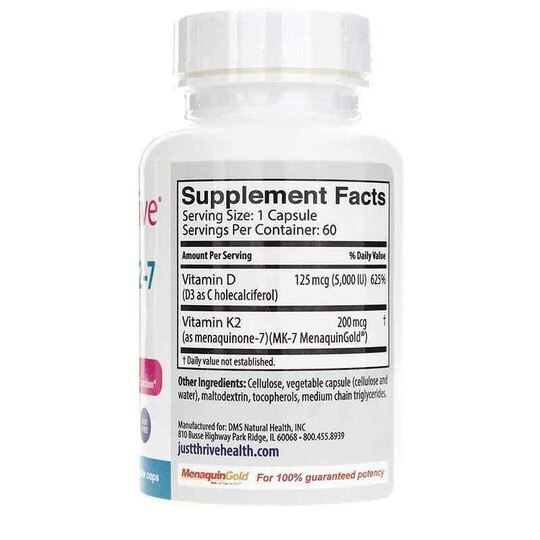 Vitamin K2-7 Plus D3, 60 Veg Capsules, JTH