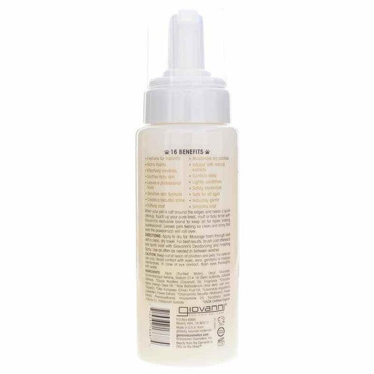 Waterless Foaming Pet Shampoo, 8 Oz, GIO