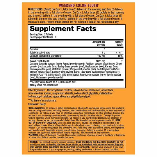 Weekend Colon Flush, 16 Tablets, NSE