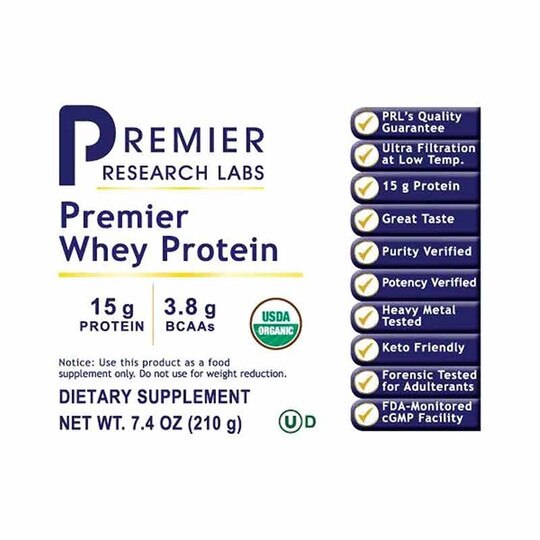 Whey Protein Certified Organic, 7.4 Oz, PRL