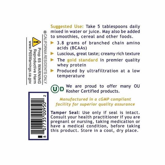 Whey Protein Certified Organic, 7.4 Oz, PRL