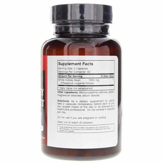 White Kidney Bean Extract 500 Mg, 100 Capsules, FB