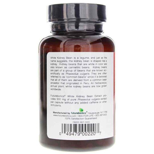 White Kidney Bean Extract 500 Mg, 100 Capsules, FB