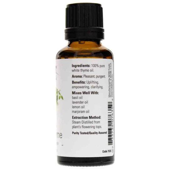 White Thyme Essential Oil, 1 Oz, NOW