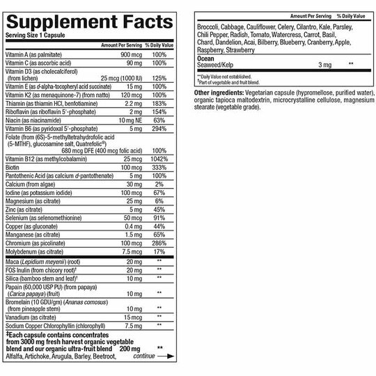 Whole Earth & Sea Men's Multi Once a Day, 60 Veg Capsules, Natural Factors