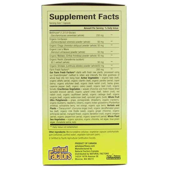 Whole Earth & Sea Super Mushroom, 60 Veg Capsules, NF