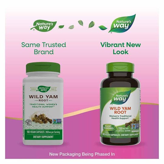 Wild Yam Root, 180 Veg Capsules, NWA