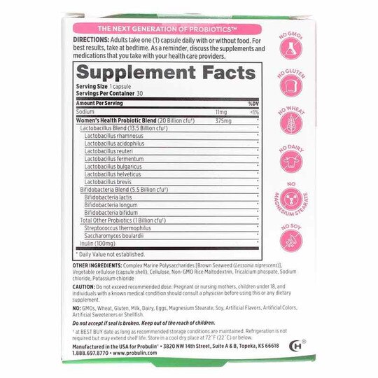 Women's Health Probiotic, 30 Capsules, PBLN