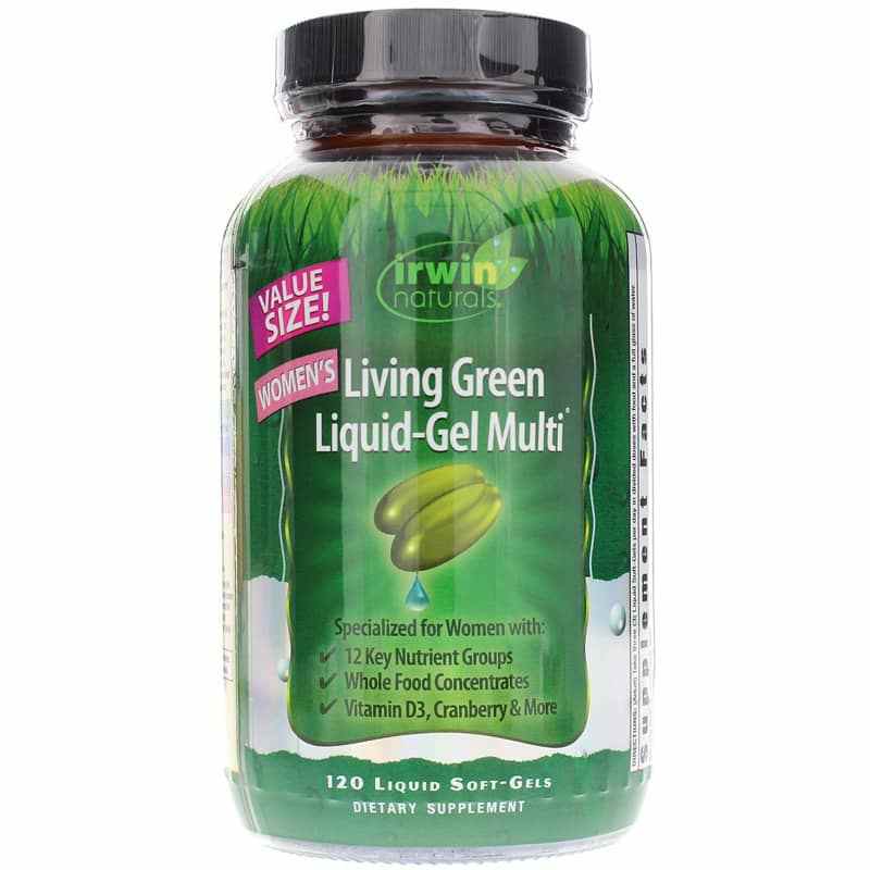 Women's Living Green LiquidGel Multi, Irwin Naturals