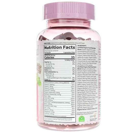 Women's Multi Whole Food Multivitamin Gummies, 120 Gum, GOLM