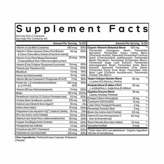 Women's Multivitamin Fermented, 120 Capsules, CDE