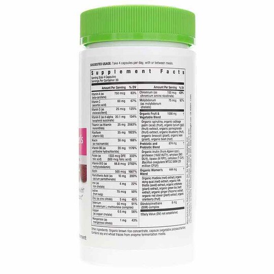 Women's Multivitamin Certified Organic, 120 Veg Capsules, RBL
