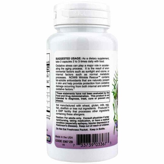Wrinkle Rescue Capsules, 60 Capsules, NOW