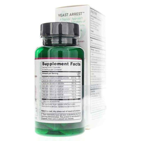 Yeast Arrest 14 Vaginal Suppositories & CandidaStat 60 Veg Capsules Pack, 1 Pack(s), VTA