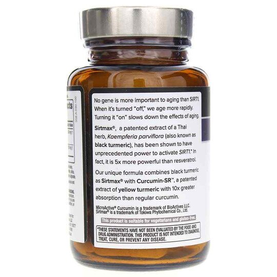 Yellow and Black Turmeric with Curcumin-SR, 30 Veg Capsules, QOL