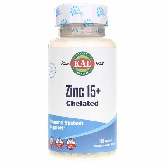 Zinc 15+, 100 Tablets, KAL