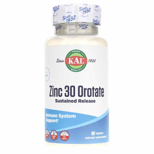 Zinc 30 Orotate Sustained Release, 90 Tablets, KAL