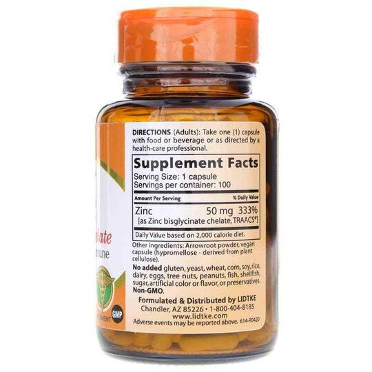 Zinc 50 Mg, 100 Vegan Capsules, LDK