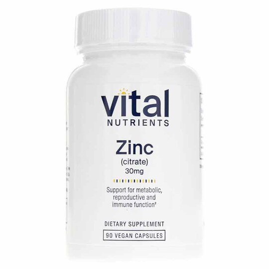 Zinc (citrate) 30 Mg, 90 Veg Capsules, VTN
