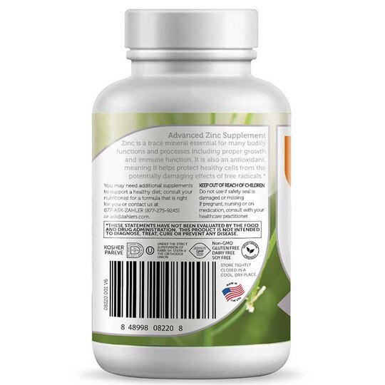 Zinc Citrate 50 Mg, 90 Capsules, ZHL