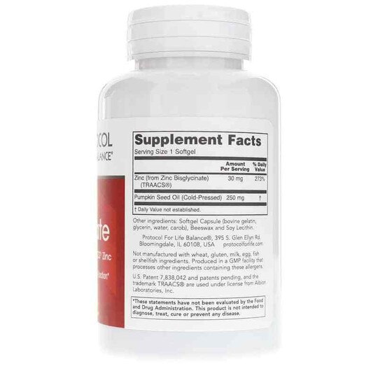 Zinc Glycinate 30 Mg, 120 Softgels, PFLB